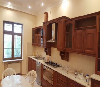 a newly built 2-storey + basement, 8-room mansion villa in Baku center, -5