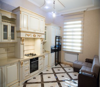 In the village of Bakikhanov, near a mosque and a lukoil, a 3-storey house, -8