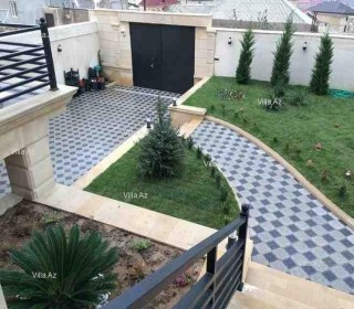 Badamdarda Özəl layihə əsasinda cox keyfiyyətli materiallardan istifadə edilərək tikilmiş villa, -10