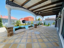 Mərdəkanda Bravo marketə çox yaxın müasir dizaynda villa satılır, -5