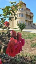 Novxanida 3 mertebeli aglayli villa satilir, -6