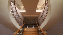 Novxanida 3 mertebeli aglayli villa satilir, -15