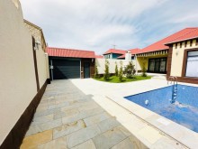 Baku city, Mardakan settlement, 1-storey newly built villa house, -4