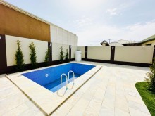 Baku city, Mardakan settlement, 1-storey newly built villa house, -5