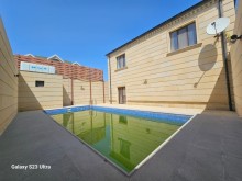 Novxanıda Marina Trench restorana yaxın 2 mərtəbəli hovuzlu villa ev satılır, -3