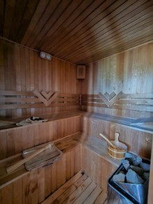 Mərdəkanda geniş torpaq sahəsi olan villa satılır, -8