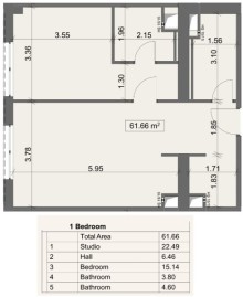 Arabian Ranches Sea Breeze E Tower – 1-Bedroom Sea View Apartment for Sale in Baku, -6